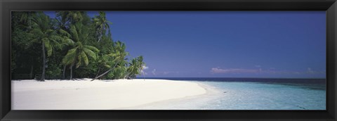 Framed White Sand Beach Maldives Print