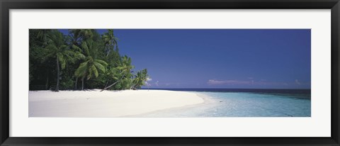 Framed White Sand Beach Maldives Print