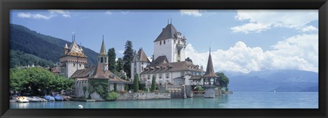 Framed Oberhofen Castle Lake Thuner Switzerland Print