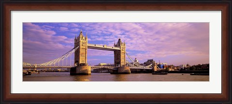 Framed Tower Bridge London England with Purple Sky Print