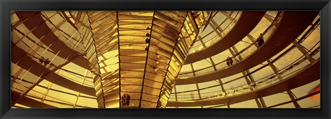 Framed Glass Dome from Interior, Reichstag,Berlin, Germany Print