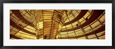 Framed Glass Dome from Interior, Reichstag,Berlin, Germany Print