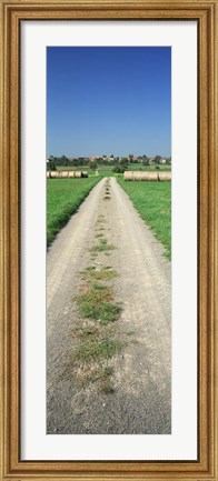 Framed Germany, Hay bales along a road Print