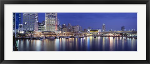 Framed Darling Harbor, Sydney, Australia Print