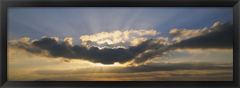 Framed Sun Through the Clouds Print