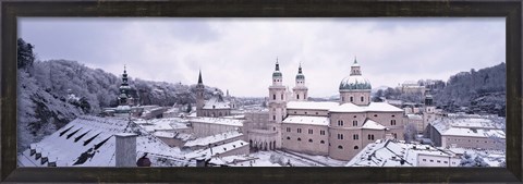 Framed Salzburg in winter, Austria Print