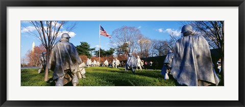 Framed Korean Veterans Memorial Washington DC USA Print