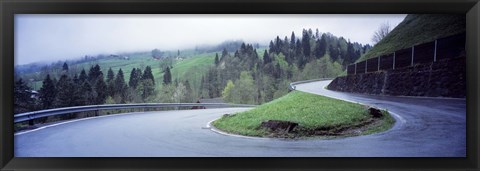 Framed Curving Road Switzerland Print