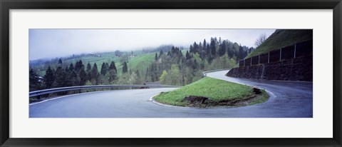 Framed Curving Road Switzerland Print