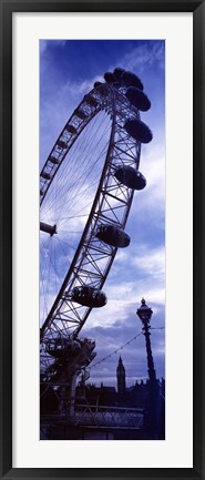 Framed Low angle view of the London Eye, Big Ben, London, England Print