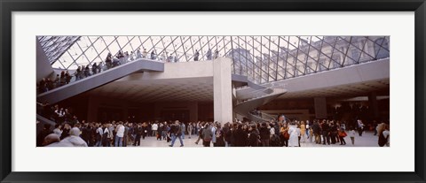 Framed Tourists in a museum, Louvre Museum, Paris, France Print