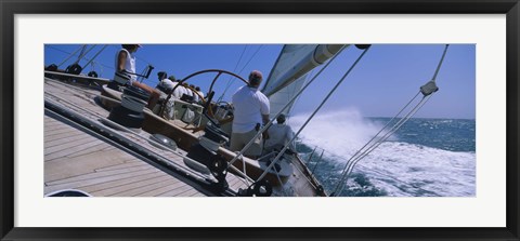 Framed Group of people racing in a sailboat, Grenada Print