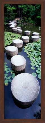 Framed Shrine Garden, Kyoto, Japan Print