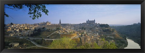 Framed Aerial View Of A City, Toledo, Spain Print