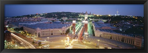 Framed Ariel View of Barcelona, Spain Print