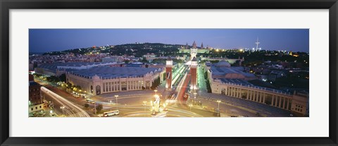 Framed Ariel View of Barcelona, Spain Print