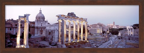 Framed Roman Forum at dusk, Rome, Italy Print