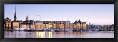 Framed Buildings on the waterfront, Old Town, Stockholm, Sweden Print