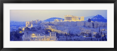 Framed Acropolis at Dusk Print