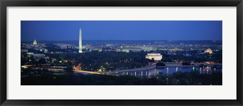 Framed Panoramic view of Washington DC Print