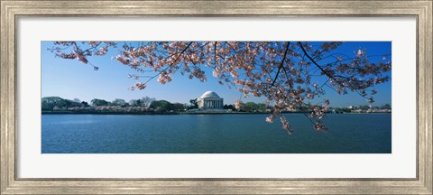 Framed Monument at the waterfront, Jefferson Memorial, Potomac River, Washington DC, USA Print