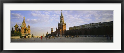 Framed Cathedral at a town square, St. Basil&#39;s Cathedral, Red Square, Moscow, Russia Print