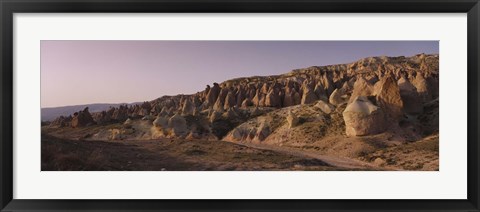 Framed Rock formations on a landscape, Cappadocia, Turkey Print