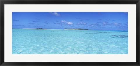 Framed Island in the ocean, Maina, Cook Islands Print