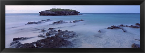 Framed Rock formations, Bermuda, Atlantic Ocean Print