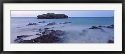 Framed Rock formations, Bermuda, Atlantic Ocean Print