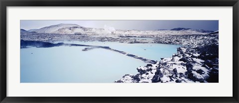 Framed High angle view of a hot spring, Iceland Print