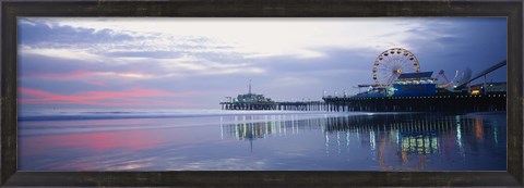 Framed Pier with a ferris wheel, Santa Monica Pier, Santa Monica, California, USA Print