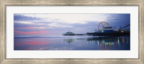 Framed Pier with a ferris wheel, Santa Monica Pier, Santa Monica, California, USA Print