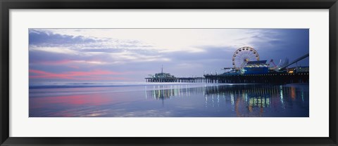 Framed Pier with a ferris wheel, Santa Monica Pier, Santa Monica, California, USA Print