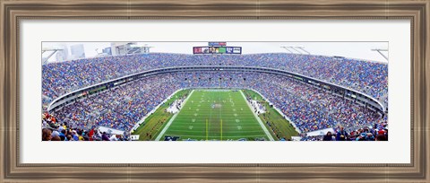 Framed NFL Football, Ericsson Stadium, Charlotte, North Carolina, USA Print