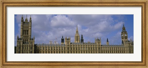 Framed Facade Of Big Ben And The Houses Of Parliament, London, England, United Kingdom Print