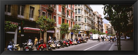 Framed Street Scene Barcelona Spain Print