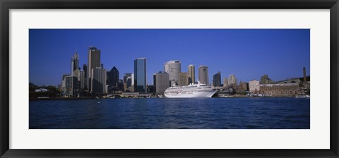 Framed Skyscrapers On The Waterfront, Sydney, New South Wales, United Kingdom, Australia Print