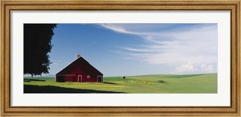 Framed Barn in a wheat field, Washington State (horizontal) Print