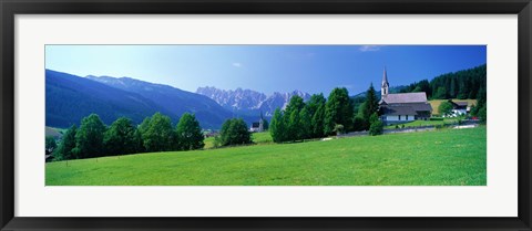 Framed Country Churches near Dachstein Gosau Austria Print