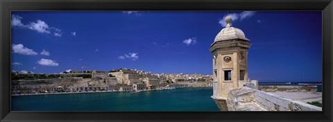 Framed Harbor at Valletta Malta Print