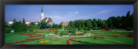 Framed Garden At Schonbrunn Palace (Schloss Schonbrunn), Vienna, Austria Print