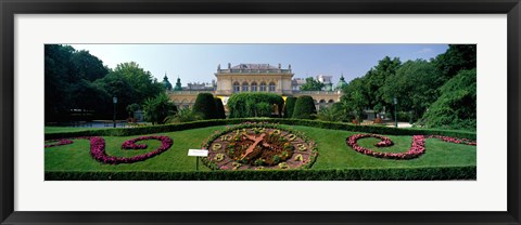 Framed Flower Clock, Stadtpark, Vienna, Austria Print