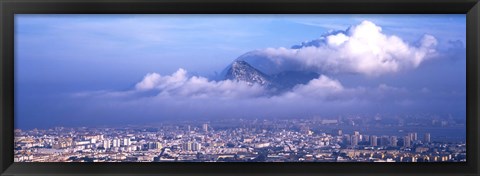 Framed Rock Of Gibraltar, Andalucia, Spain Print