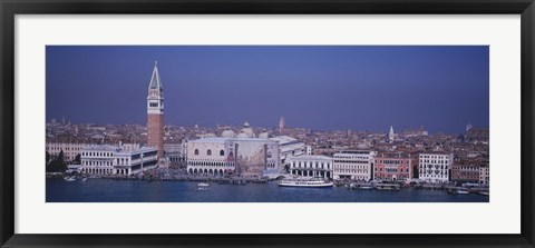 Framed Aerial View Of A City Along A Canal, Venice, Italy Print