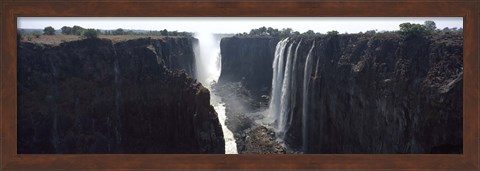 Framed Waterfall, Victoria Falls, Zambezi River, Zimbabwe Print