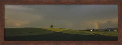 Framed Storm clouds over a field, Canton Of Zurich, Switzerland Print