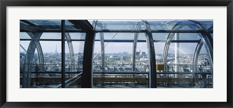 Framed Elevated walkway in a museum, Pompidou Centre, Beauborg, Paris, France Print