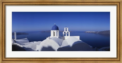 Framed Church Roof, Greece Print