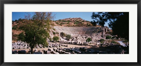 Framed Turkey, Ephesus, main theater ruins Print